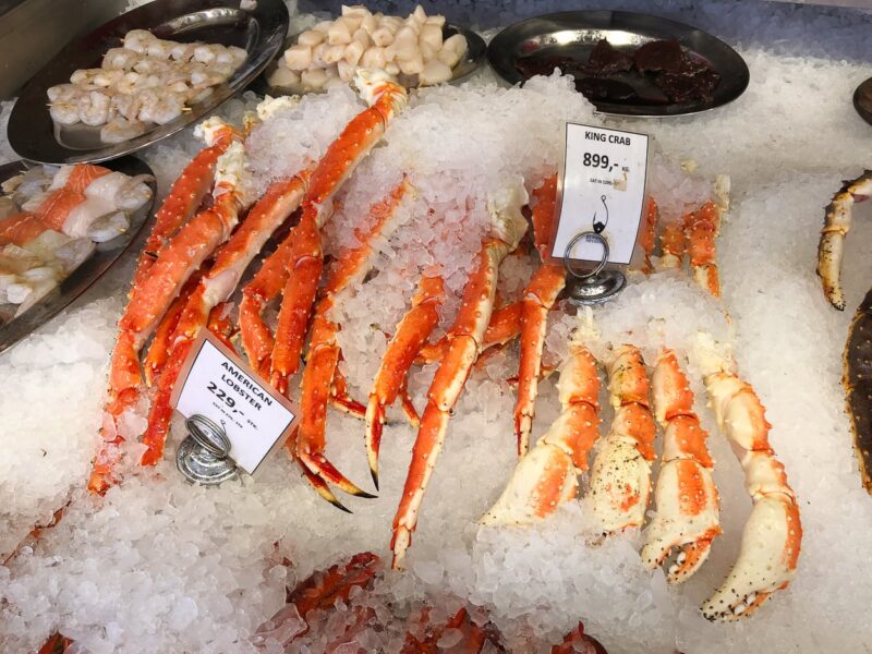 King Crabs in Fish torget, Bergen's historic fish market.